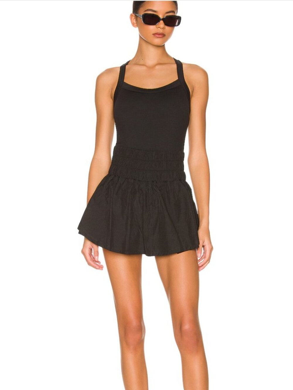Free People FP Movement Way Home Skortsie Black Sz Medium